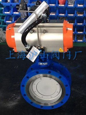 D643H-16C氣動法蘭式金屬硬密封蝶閥實拍